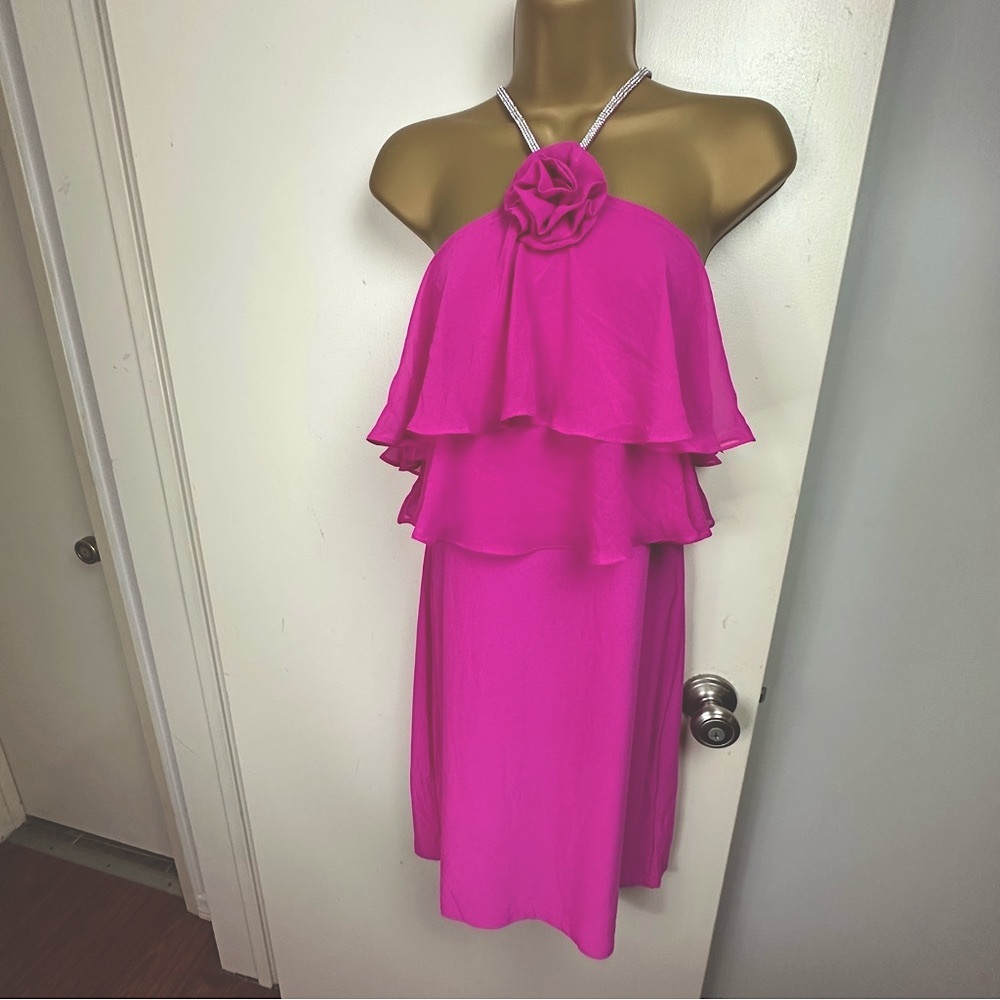 1. State Pink Halter Dress